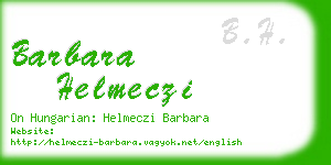 barbara helmeczi business card